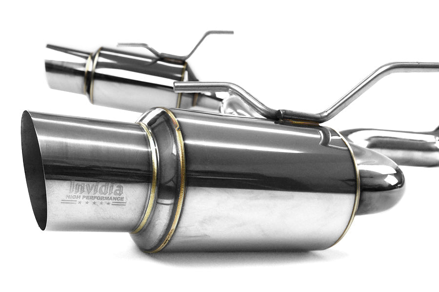 Invidia N1 Cat Back Exhaust - Stainless Steel Tips - 2008-2014 Subaru STI Hatchback / 2011-2014 WRX Hatchback