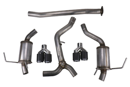 MBRP Street 3in Quad Carbon Fiber Tip Cat Back Exhaust - 2015-2021 Subaru WRX / STI