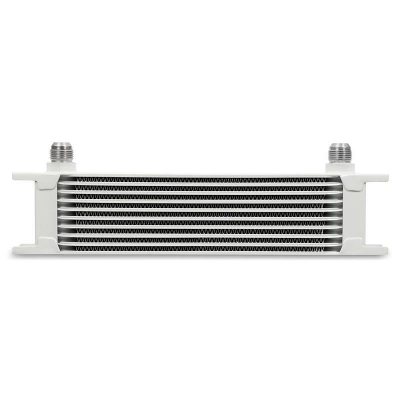 Mishimoto Universal 10 Row Oil Cooler White - Universal