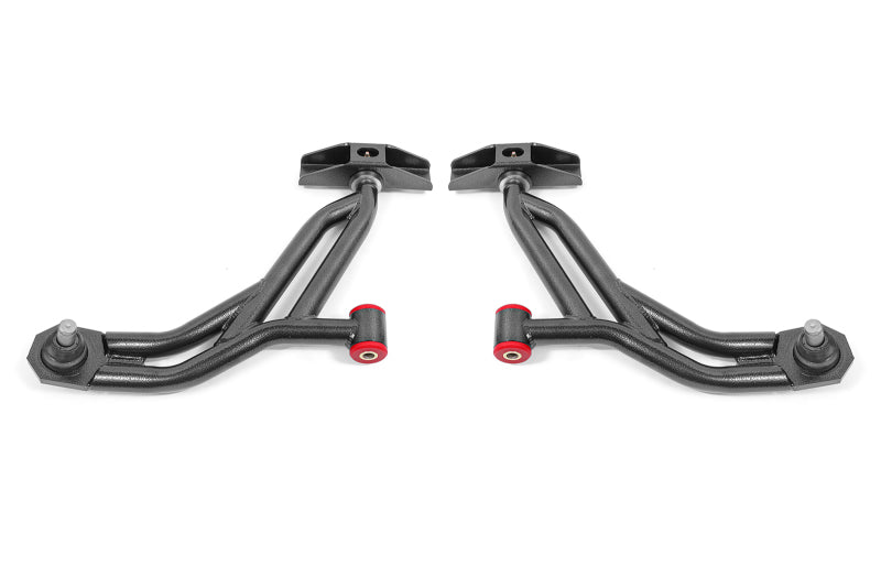 BMR 10-14 Ford Mustang / Shelby GT500 Non-Adj. Lower A-Arms (Poly/Delrin) - Black Hammertone