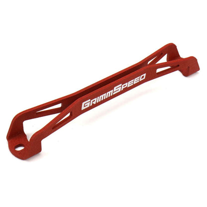 GrimmSpeed Lightweight Battery Tie Down Red - Subaru Models (inc. 2002+ WRX/STI)