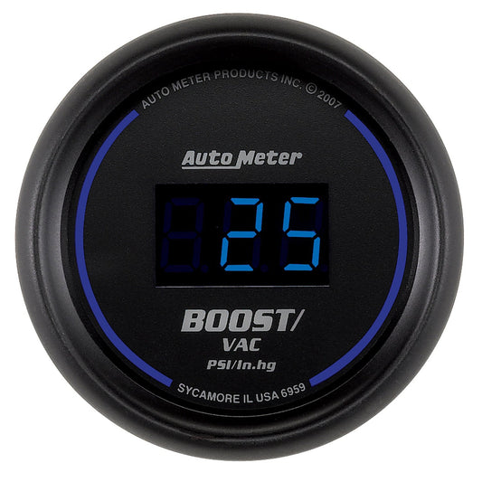 Autometer Cobalt Boost Gauge Digital Blue LED 52mm - Universal