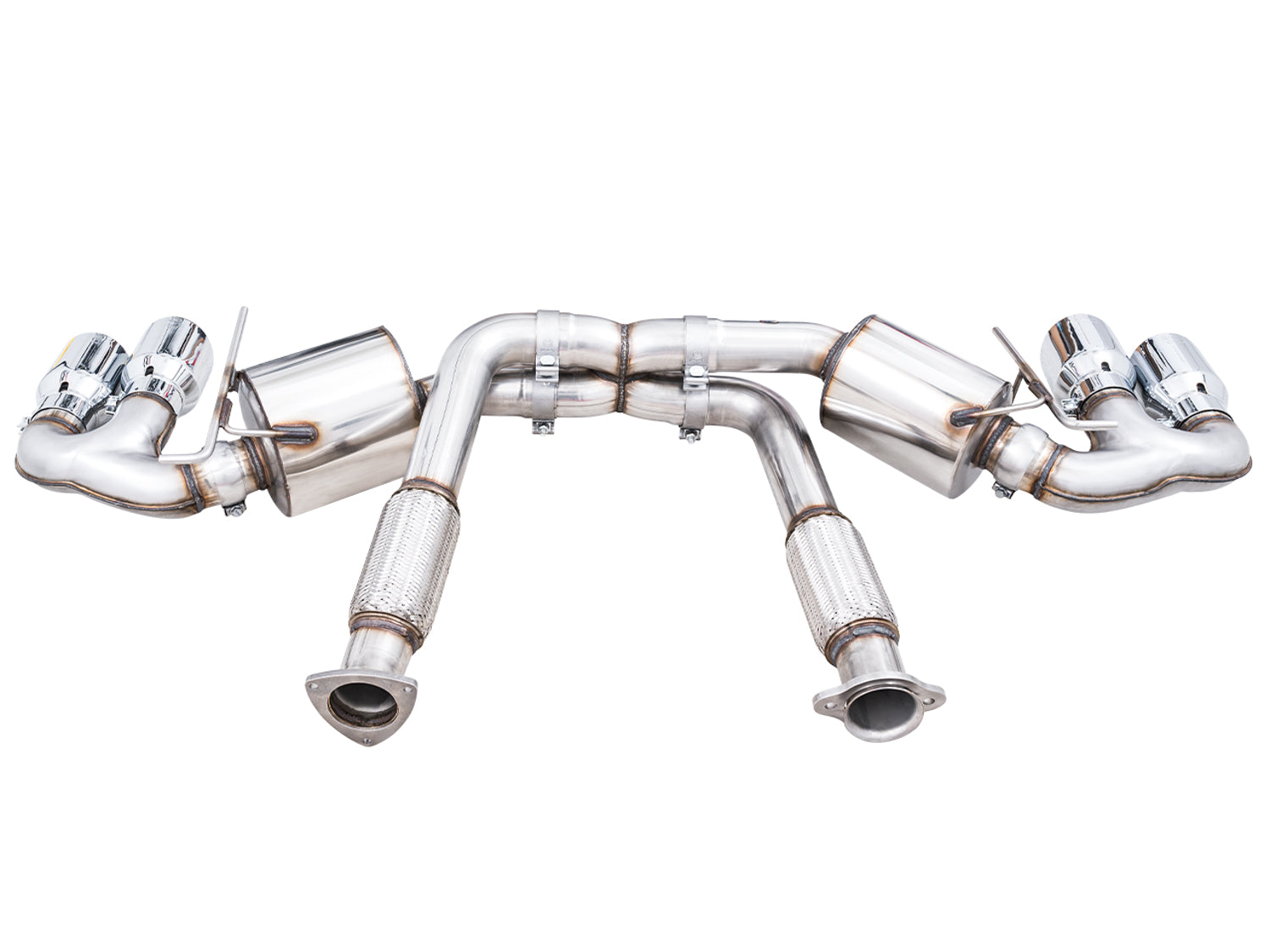 AWE Touring Edition Exhaust for C8 Corvette -- Chrome Silver Tips