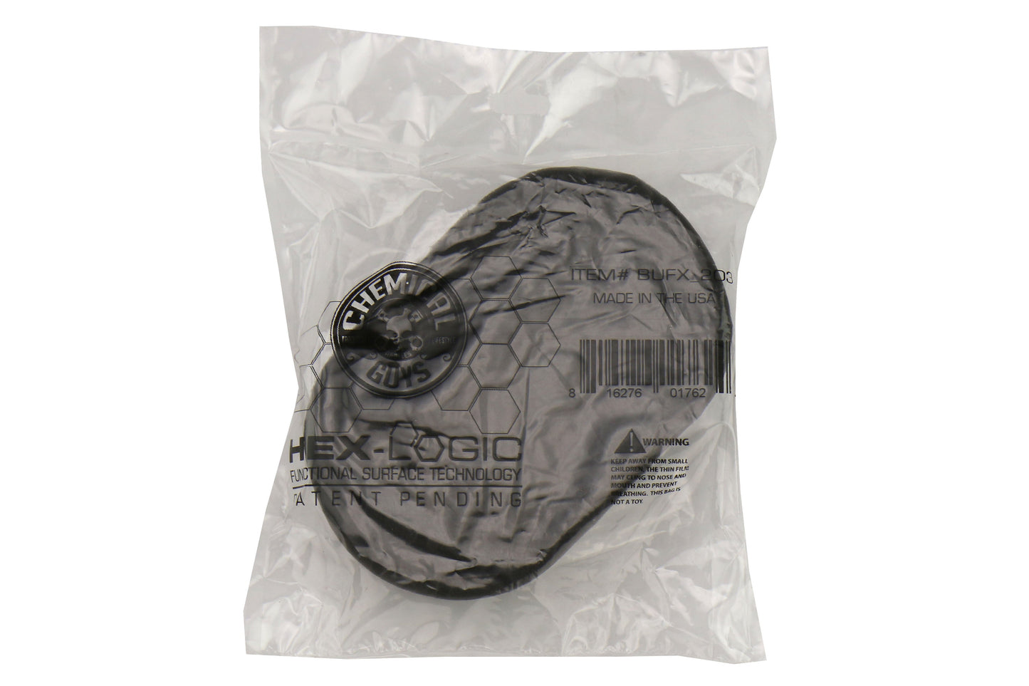 Chemical Guys Hex-Logic Hand Applicator Pad Black - Universal