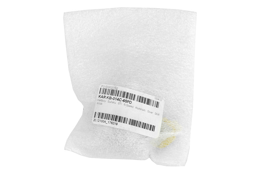 Kartboy Shift Knob Aluminum Silver 6MT - Subaru Models (inc. 2015-2021 WRX / STI / 2013-2020 BRZ / 2004-2014 Impreza)