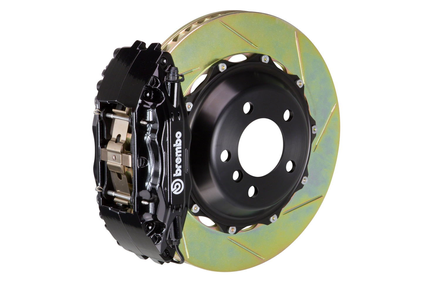 Brembo Gran Turismo Drilled Brake Kit 4 Piston 2-Piece Black Front - 2015-2021 Subaru WRX / 2010-2014 Legacy 2.5i