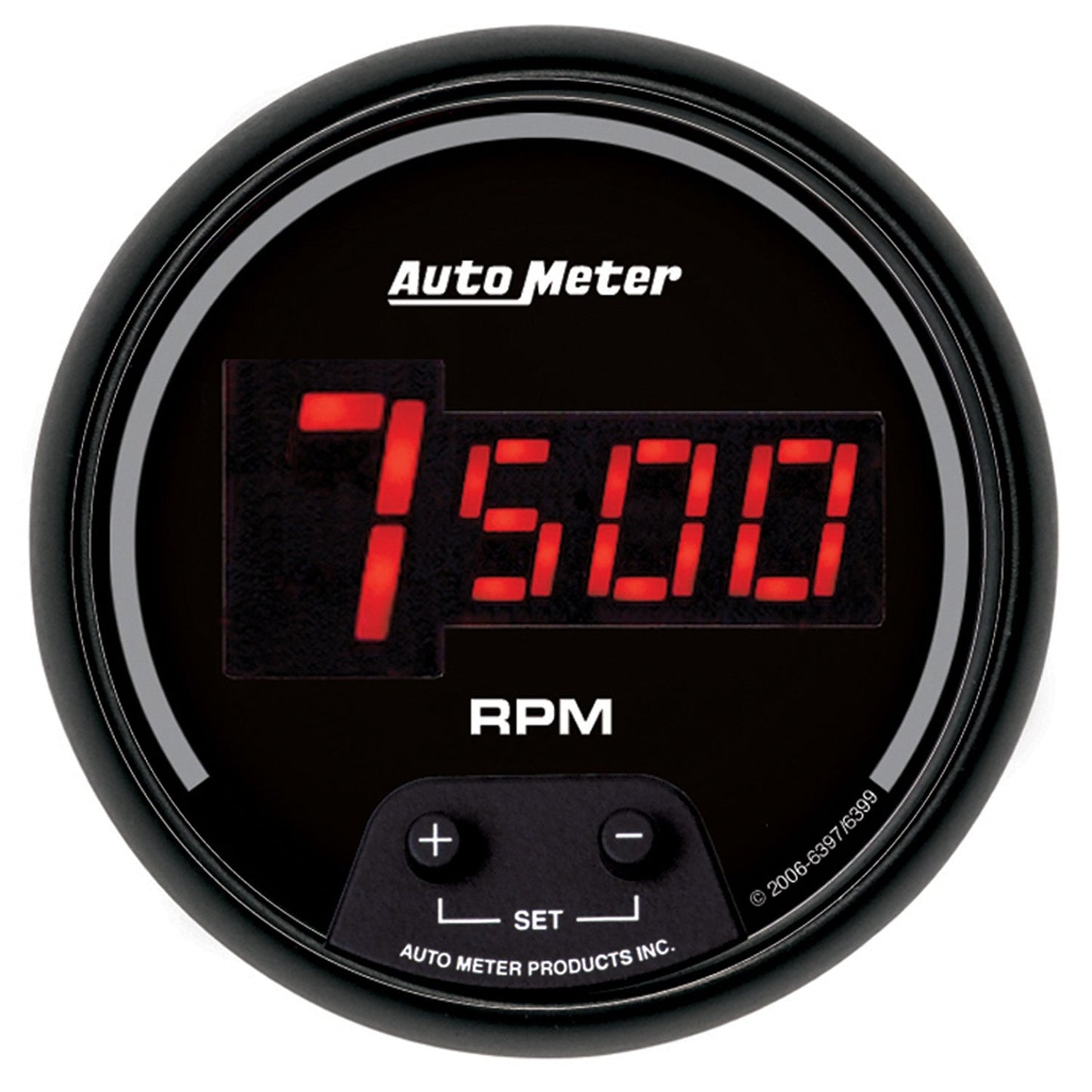 Autometer Sport-Comp Digital In-Dash Tachometer Gauge Red LED 3-3/8in - Universal