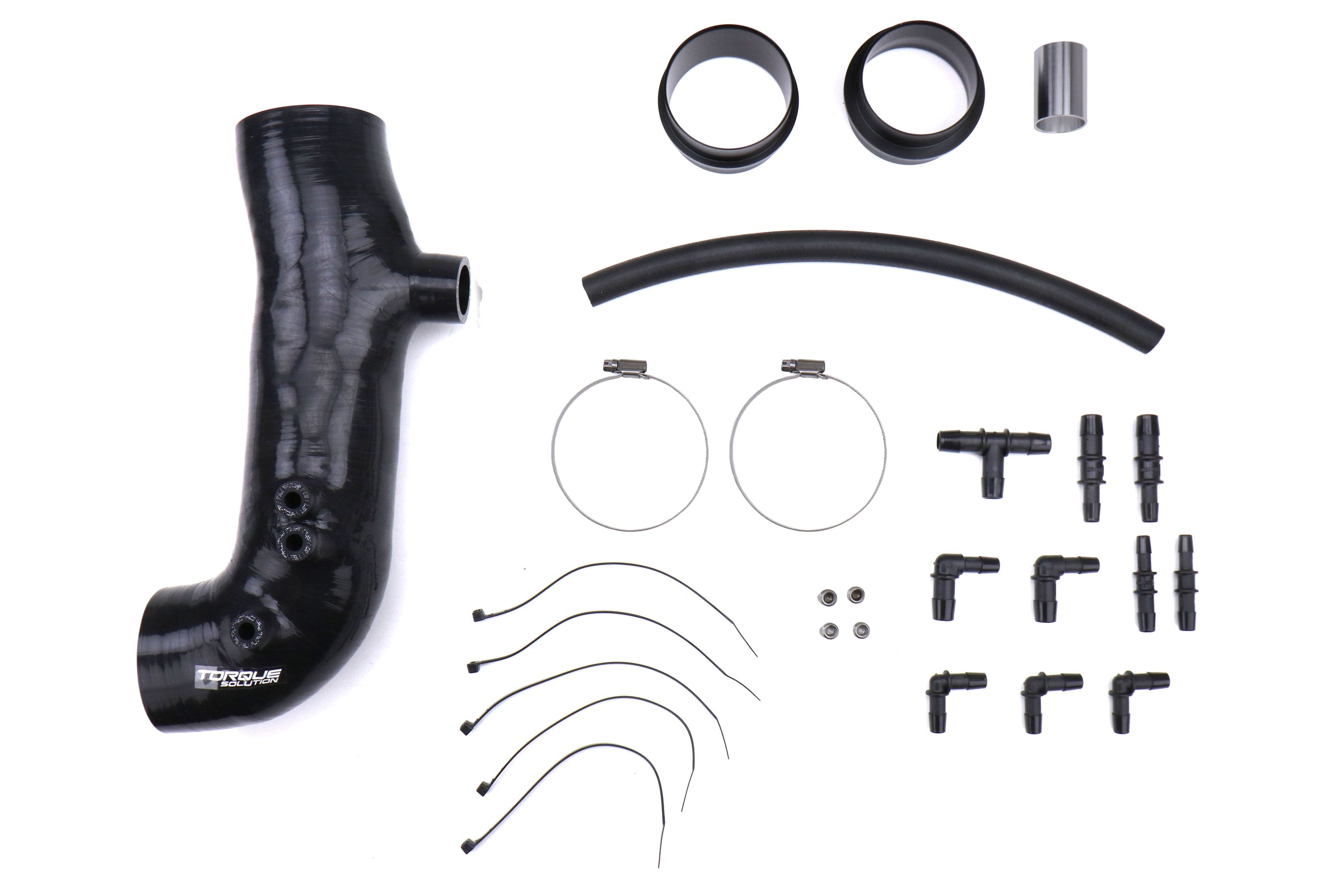 Torque Solution Turbo Inlet Hose 3in Black - 2002-2007 Subaru WRX / 2004-2021 STI / 2004-2008 Forester XT