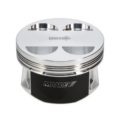 Manley Nissan GT-R 3.8L VR38DETT 99mm Bore 9.8:1 CR -2cc Dish Extreme Duty Piston Set w/ Rings