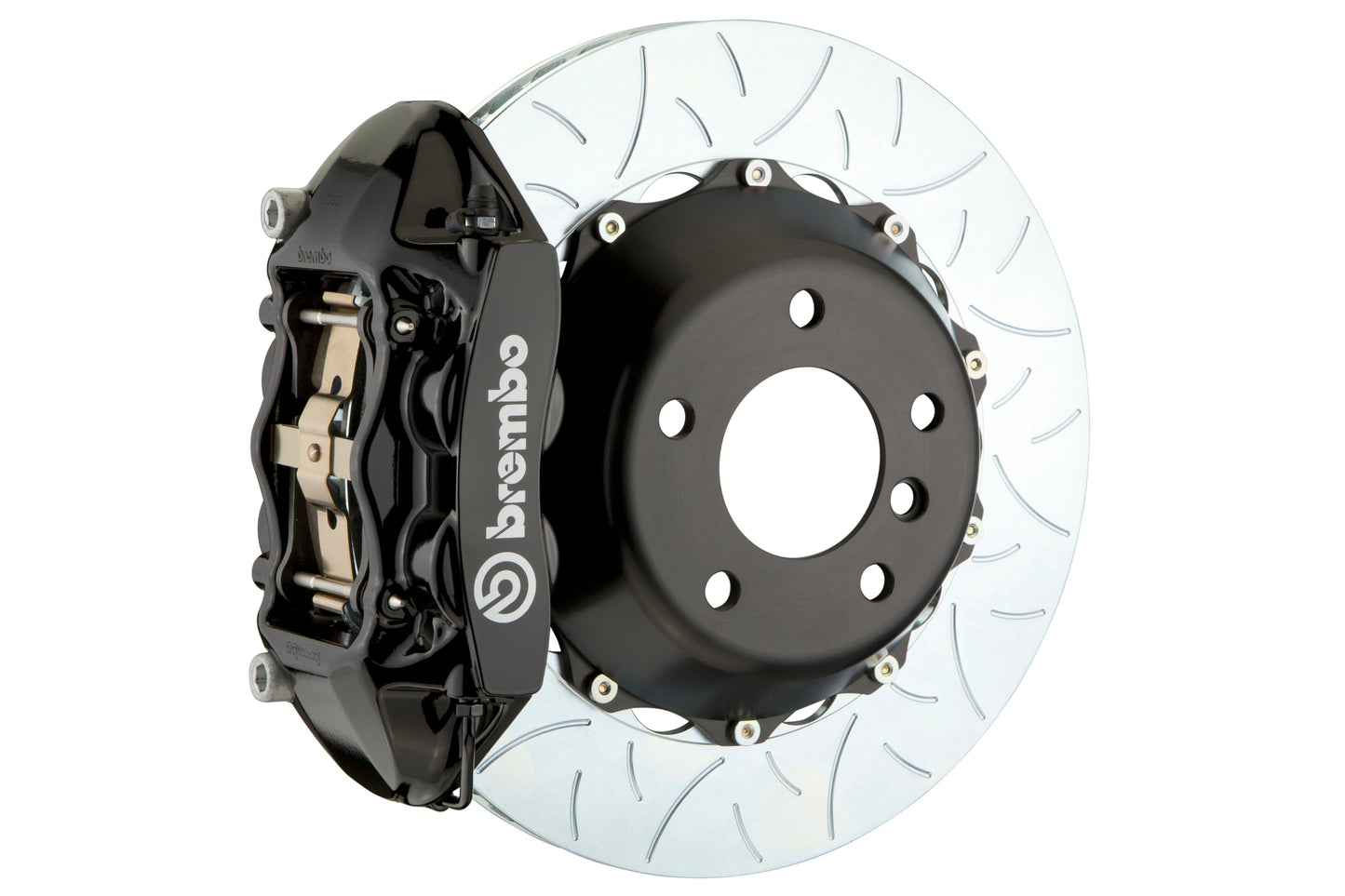 Brembo GT Systems 4 Piston Rear Brake Kit Black Slotted - 2015-2017 Ford Mustang EcoBoost