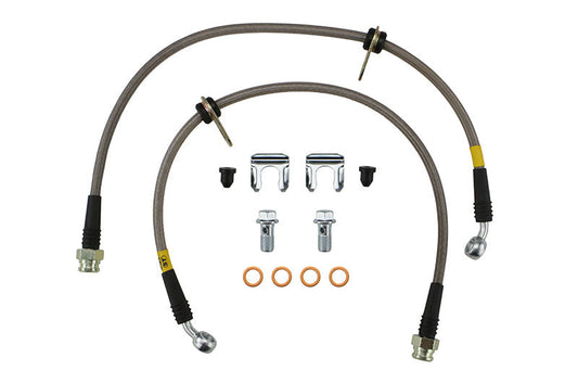 Stoptech Stainless Steel Brake Lines Front - 2004-2007 Subaru STI / 2002-2007 WRX