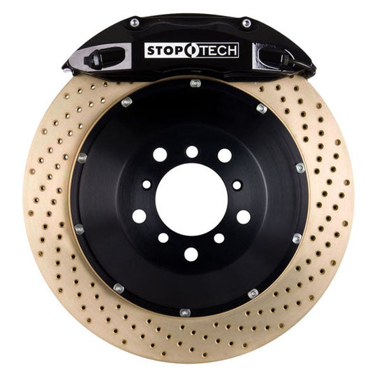 Stoptech ST-40 Big Brake Kit Front 328mm Black Zinc Drilled Rotors - Subaru Models (inc. 2002-2007 WRX)