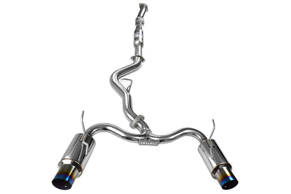 Invidia N1 Dual Exit Cat Back Exhaust - Titanium Tips - 2008-2014 Subaru STI Hatchback / 2011-2014 WRX Hatchback