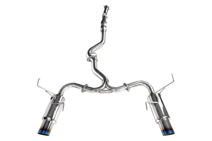 Invidia N1 Dual Exit Cat Back Exhaust - Titanium Tips - 2008-2014 Subaru WRX Sedan / 2011-2014 STI Sedan / 2009-2014 Forester XT