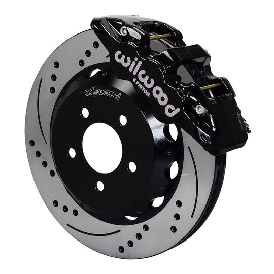 Wilwood AERO6 14in Front Kit Drilled / Slotted Black - 2002-2021 Subaru WRX / 2004-2021 STI / 2003-2006 Baja / 1998-2013 Forester / 1994-2009 Legacy / 2000-2009 Outback