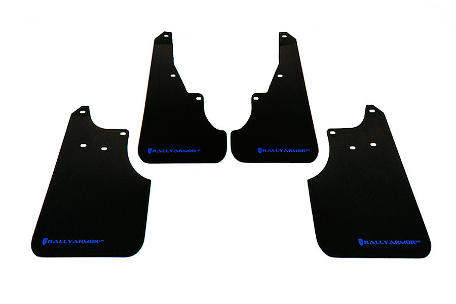 Rally Armor UR Mudflaps Black Urethane Blue Logo - 2009-2013 Subaru Forester