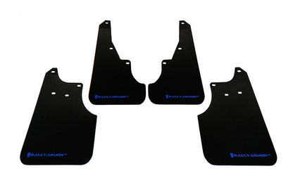 Rally Armor UR Mudflaps Black Urethane Blue Logo - 2009-2013 Subaru Forester