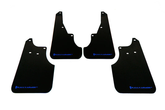 Rally Armor UR Mudflaps Black Urethane Blue Logo - 2009-2013 Subaru Forester