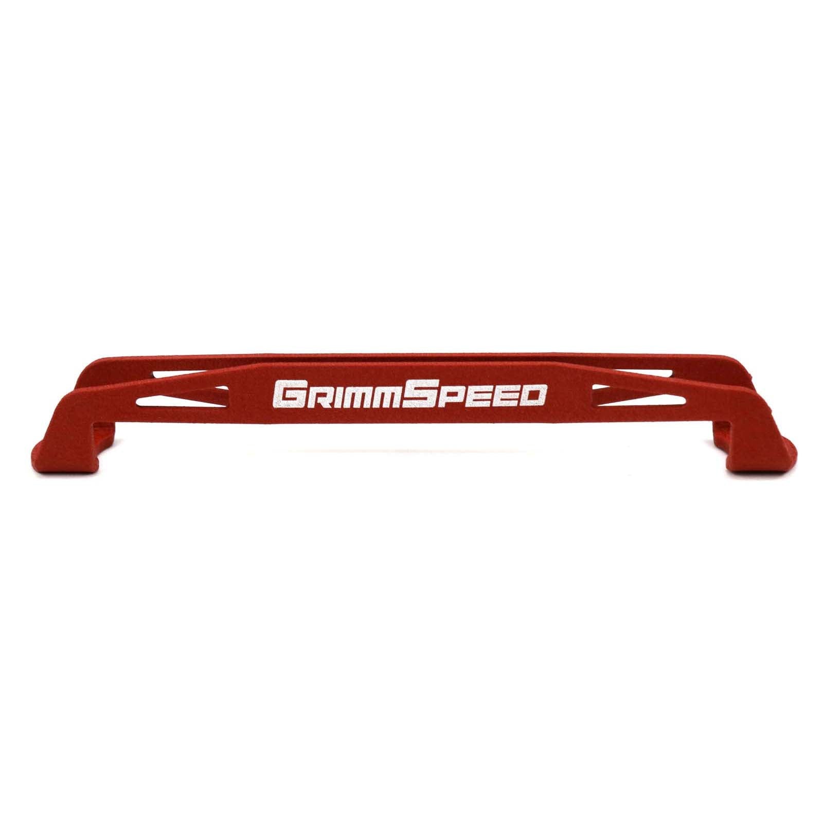 GrimmSpeed Lightweight Battery Tie Down Red - Subaru Models (inc. 2002+ WRX/STI)
