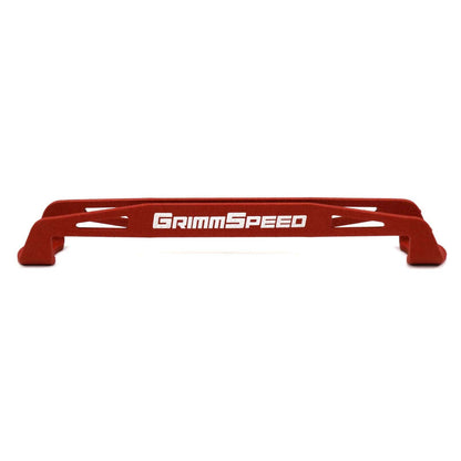 GrimmSpeed Lightweight Battery Tie Down Red - Subaru Models (inc. 2002+ WRX/STI)