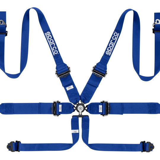 Sparco Belt 3 Inch 6-Point Hans Harness Blue - Universal