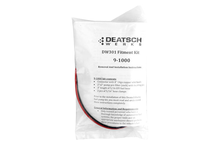 DeatschWerks DW65c Series Fuel Pump (without Mounting Clips) w/ Install Kit - Universal