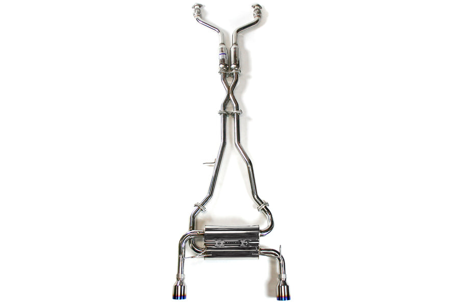 Invidia Gemini Cat Back Exhaust - Titanium Rolled-Tips - 2003-2009 Infiniti G35 Coupe