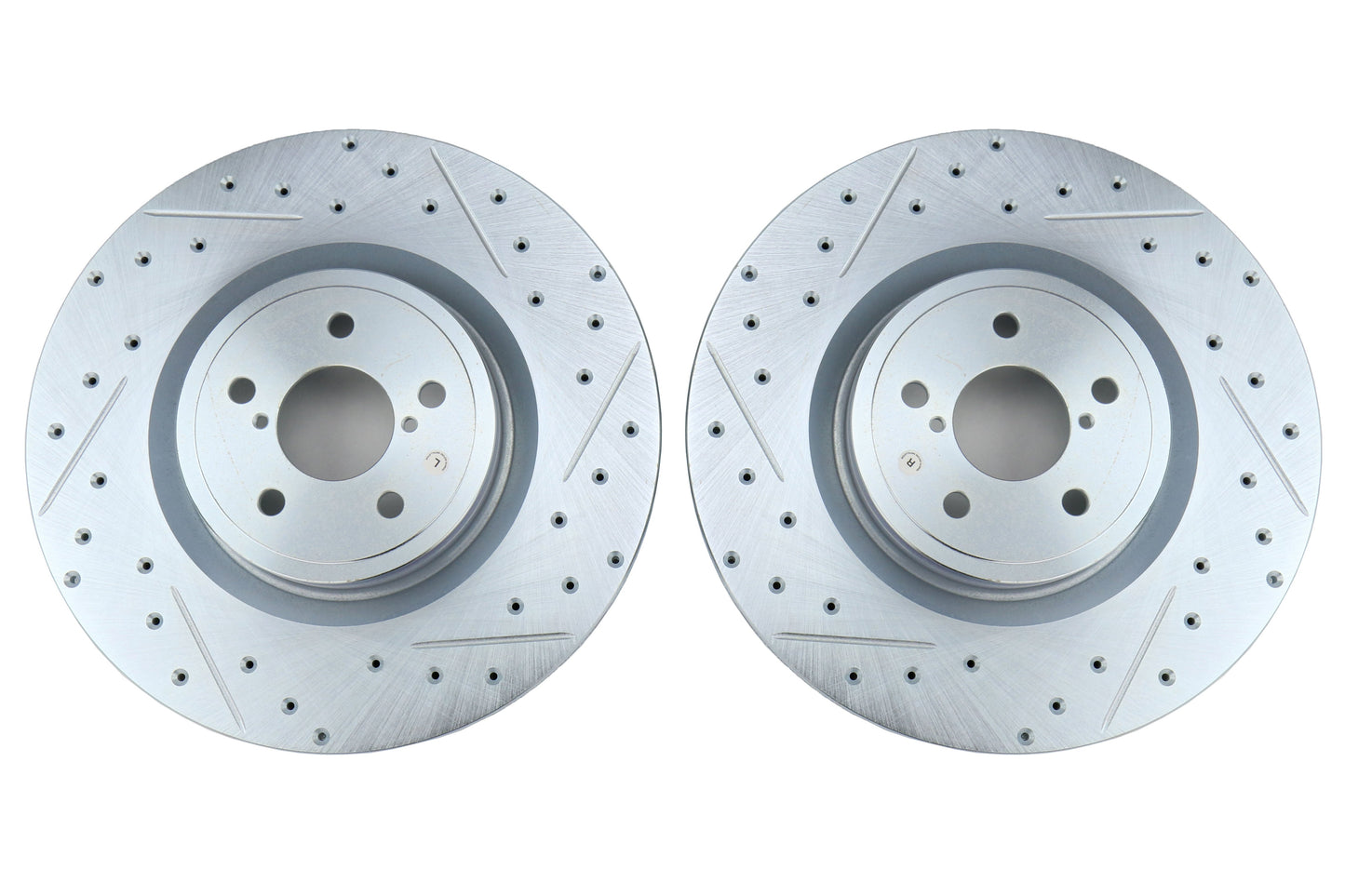 Stoptech C-Tek Sport Drilled and Slotted Front Rotor Pair - 2004 Subaru STI