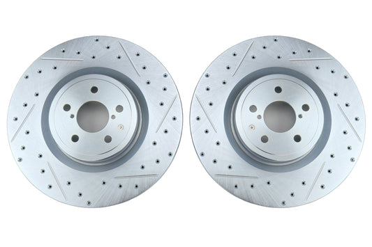 Stoptech C-Tek Sport Drilled and Slotted Front Rotor Pair - 2004 Subaru STI