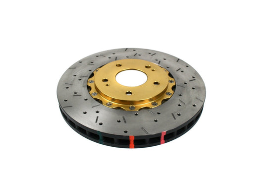 DBA 5000 Series Drilled/Slotted Rotor Single Front Gold - 2003-2006 Mitsubishi Evo 8/9