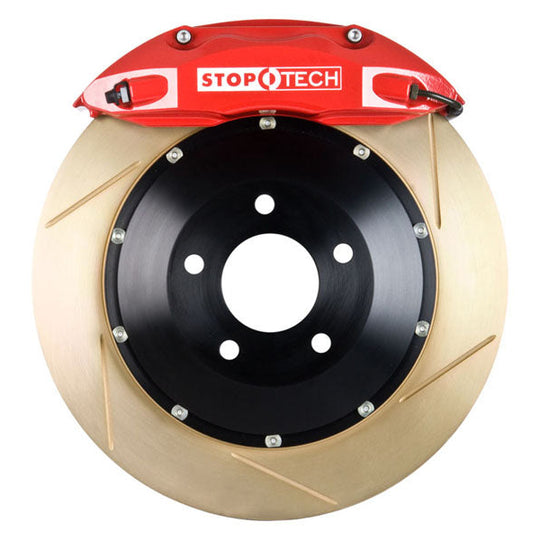 Stoptech ST-40 Big Brake Kit Front 355mm Red Zinc Slotted Rotors - 2003-2006 Mitsubishi Evo 8/9