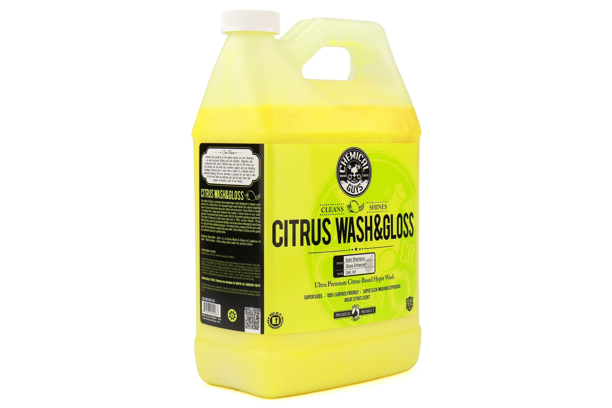 Chemical Guys Citrus Wash and Gloss Concentrated Car Wash (1 Gal) - Universal