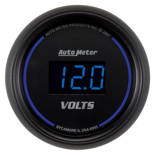 Autometer Cobalt Voltmeter Gauge Digital Blue LED 52mm - Universal
