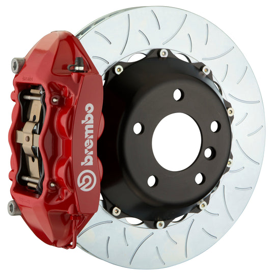 Brembo GT-R Systems 4 Piston Rear Big Brake Kit Red Slotted Rotors - 2015-2017 Subaru WRX/STI Models without Electronic Parking Brake / BRZ 2013+ / Scion FR-S 2013-2016