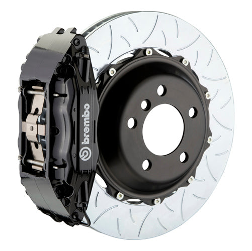 Brembo GT System 4 Piston Front Brake Kit Black Type 3 Slotted Rotors - Volkswagen Models (inc. 2015+ GTI)