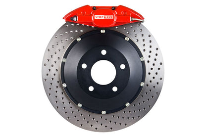 Stoptech ST-22 Big Brake Kit Rear 328mm Red Drilled Rotors - 2005-2009 Subaru Legacy GT