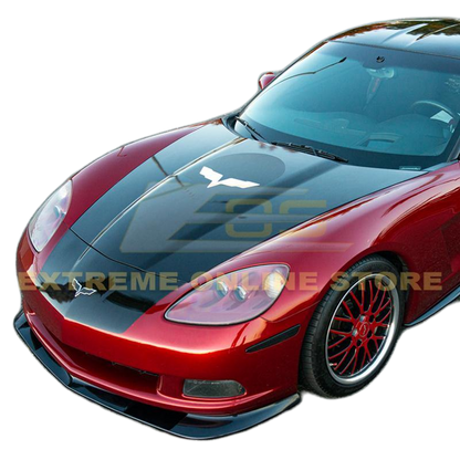 CHEVROLET CORVETTE C6 BASE MODEL EXTENDED FRONT SPLITTER LIP & SIDE SKIRTS ROCKER PANELS