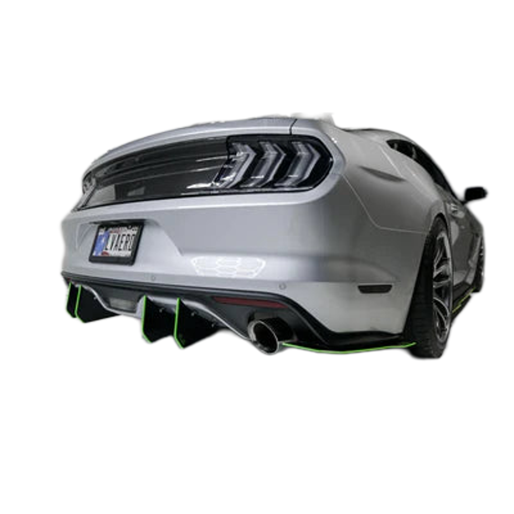 LVA 2015-2017 FORD MUSTANG "PREMIUM" BUMPER - REAR DIFFUSER FINS