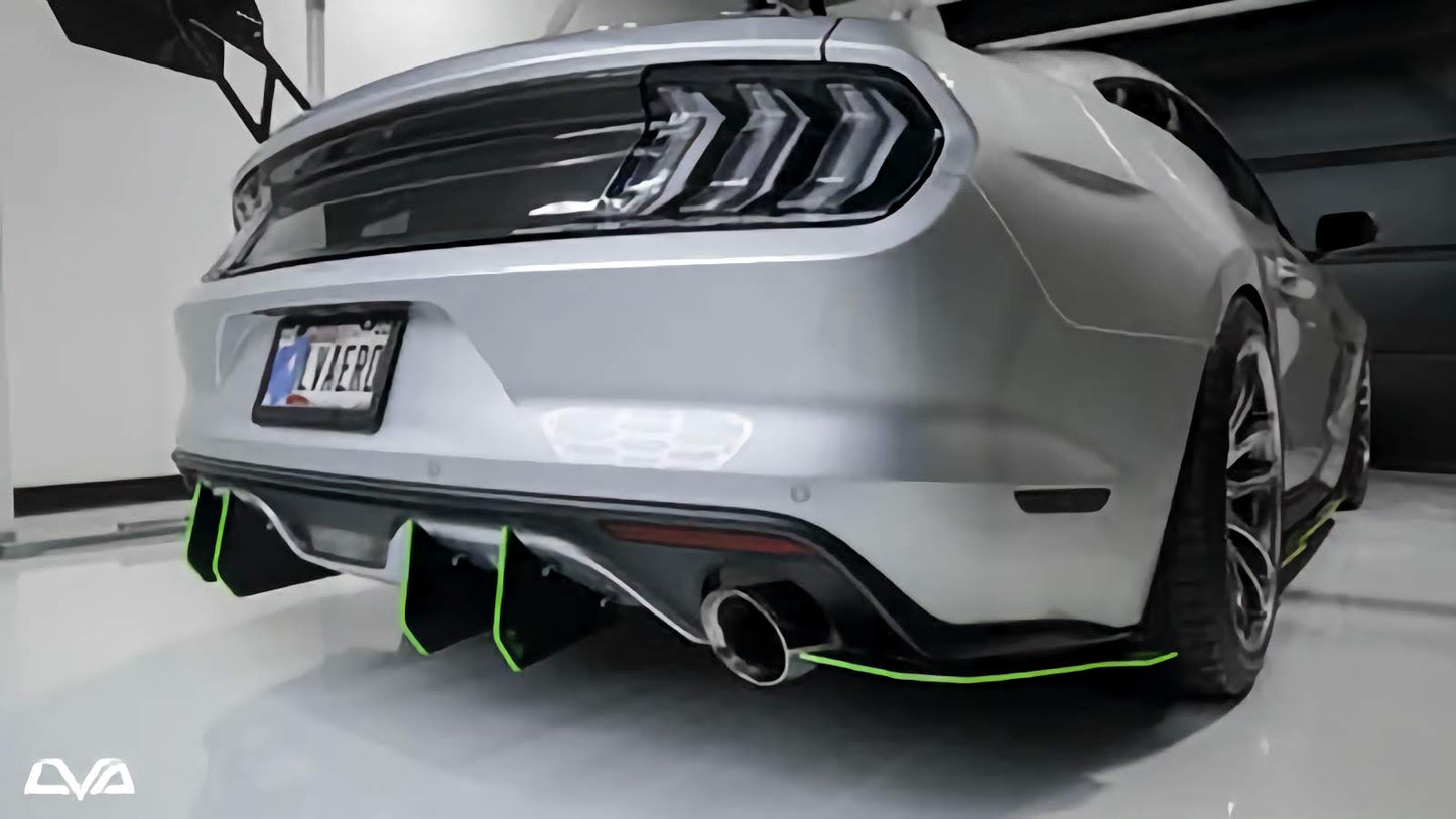 LVA 2015-2017 FORD MUSTANG "PREMIUM" BUMPER - REAR DIFFUSER FINS