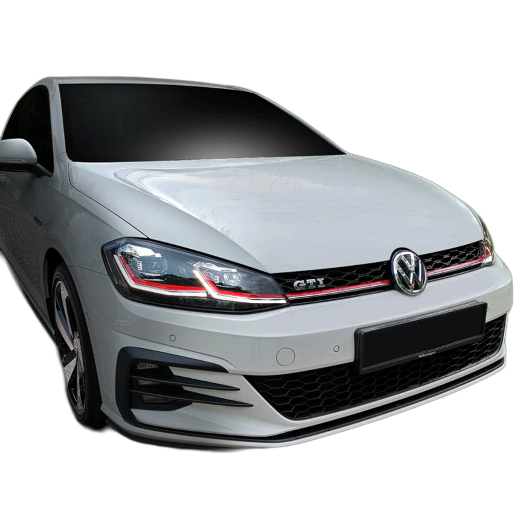 2017-2019 Volkswagen Golf MK7 7.5 GTI Style Red Trim Front Bumper Grille ABS