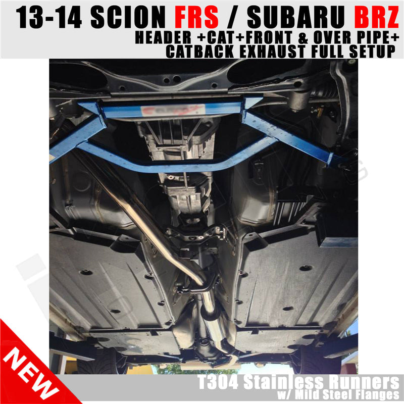 For 13-20 Scion FRS/BRZ/Toyota 86 Header Catback Exhaust Dual 4.5 Tips