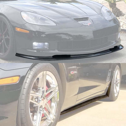 EOS CORVETTE C6 GRAND SPORT / Z06 FRONT SPLITTER LIP & SIDE SKIRTS ROCKER PANELS