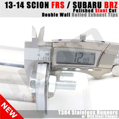 Fits 13-20 FRS/BRZ/Toyota 86 Resonated Dual Catback Exhaust 4.5 Tip