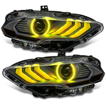 Oracle Lighting 18 - 23 Ford Mustang Dynamic ColorSHIFT LED Headlights - Black Series SEE WARRANTY - 4thto5thAutomotive