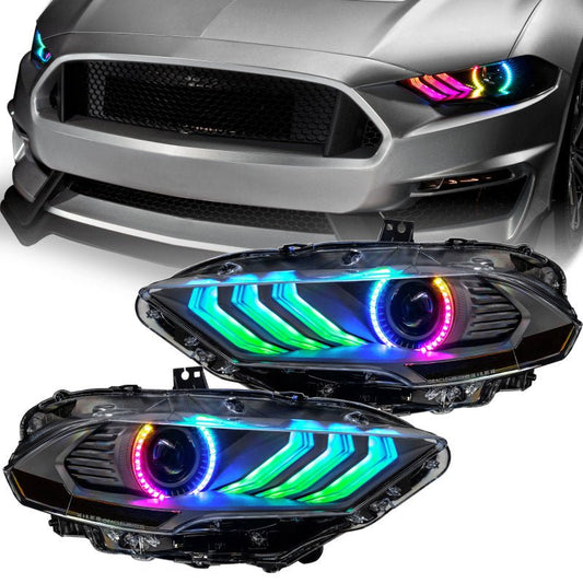 Oracle Lighting 18 - 23 Ford Mustang Dynamic ColorSHIFT LED Headlights - Black Series SEE WARRANTY - 4thto5thAutomotive