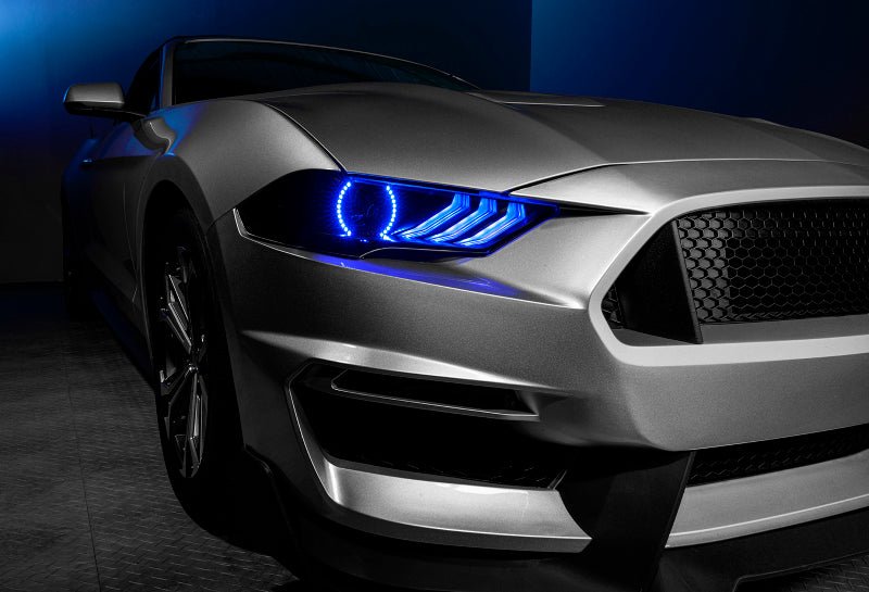 Oracle Lighting 18 - 23 Ford Mustang Dynamic ColorSHIFT LED Headlights - Black Series SEE WARRANTY - 4thto5thAutomotive