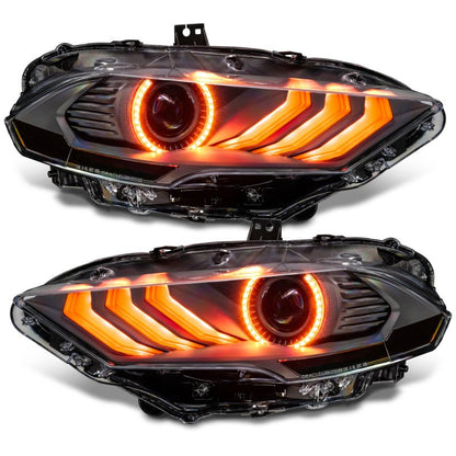 Oracle Lighting 18 - 23 Ford Mustang Dynamic ColorSHIFT LED Headlights - Black Series SEE WARRANTY - 4thto5thAutomotive
