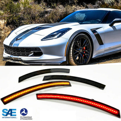 Corvette C7 Laser LED Side Marker Assemblies [Smoked Lens]