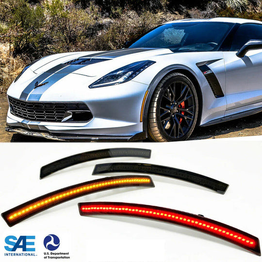 Corvette C7 Laser LED Side Marker Assemblies [Smoked Lens]