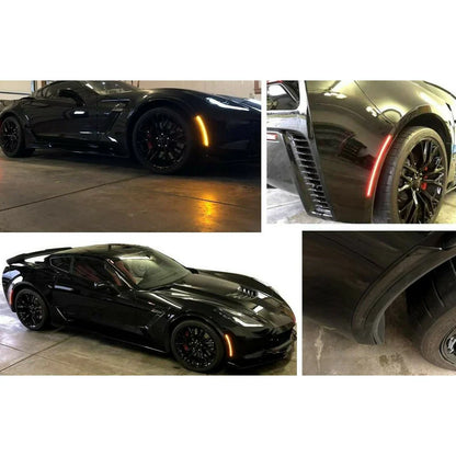 Corvette C7 Laser LED Side Marker Assemblies [Smoked Lens]